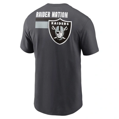Shop Nike Anthracite Las Vegas Raiders Blitz Essential T-shirt