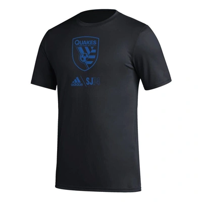 Shop Adidas Originals Adidas Black San Jose Earthquakes Icon Aeroready T-shirt