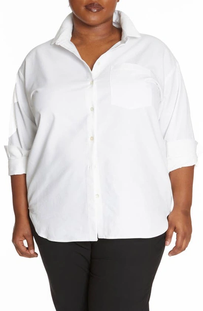 Shop Pari Passu Oxford Button-front Shirt In White