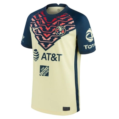 Shop Nike Youth  Federico Viñas Yellow Club America 2021/22 Home Breathe Stadium Replica Player Jersey