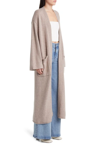 Shop Reformation Bri Cashmere Duster Cardigan In Oatmeal