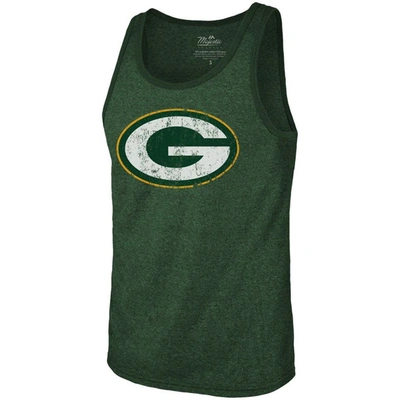 Shop Majestic Fanatics Branded Aaron Rodgers Green Green Bay Packers Name & Number Tri-blend Tank Top