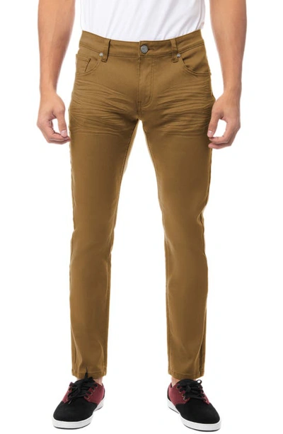 Shop X-ray Xray Classic Twill Skinny Jeans In Tobacco