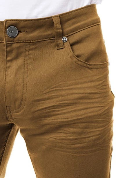 X-ray Classic Twill Skinny Jeans In Tobacco