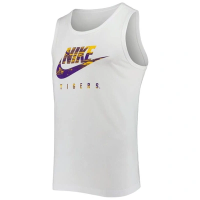 Shop Nike White Lsu Tigers Spring Break Futura Performance Tank Top