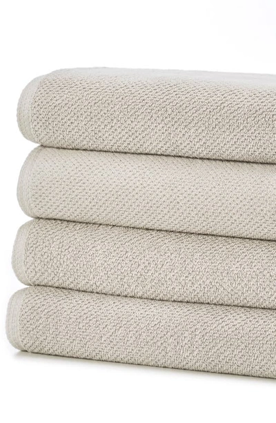 Woven & Weft 4-pack Popcorn Textured Towels In Silver Cloud