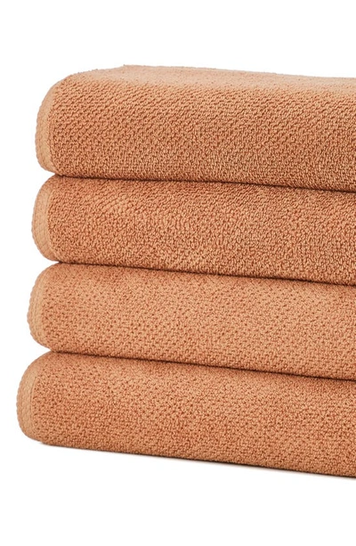 Woven & Weft 4-pack Popcorn Textured Towels In Clay