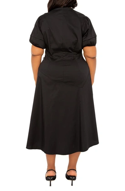 Shop Buxom Couture Asymmetric Ruffle Dress In Black
