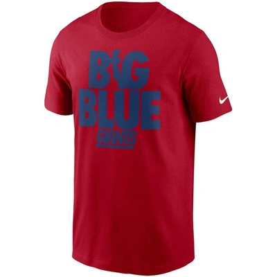 Shop Nike Red New York Giants Hometown Collection Big Blue T-shirt