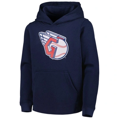 Shop Outerstuff Youth Navy Cleveland Guardians Team Primary Logo Pullover Hoodie