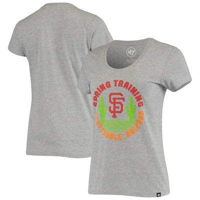 Shop 47 ' Heathered Gray San Francisco Giants Spring Training Cactus Circle Scoop Neck T-shirt