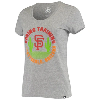 Shop 47 ' Heathered Gray San Francisco Giants Spring Training Cactus Circle Scoop Neck T-shirt