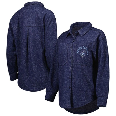 Shop Gameday Couture Navy North Carolina Tar Heels Switch It Up Tri-blend Button-up Shacket