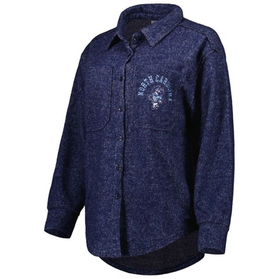 Shop Gameday Couture Navy North Carolina Tar Heels Switch It Up Tri-blend Button-up Shacket