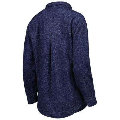 Gameday Couture Navy Penn State Nittany Lions Switch It Up Tri-blend Button-up Shacket In Navy