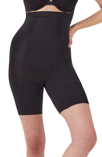 Shop Spanx ® Oncore High Waist Mid-thigh Shorts In Very Black