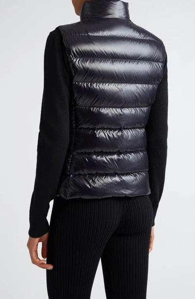 Shop Moncler Ghany Mock Neck Down Puffer Vest In Black