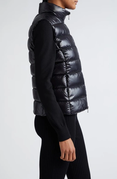 Shop Moncler Ghany Mock Neck Down Puffer Vest In Black