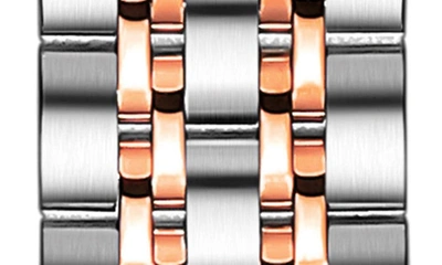 Shop The Posh Tech Rainey Two-tone Apple Watch® Se & Series 7/6/5/4/3/2/1 Watchband In Silver/rose Gold