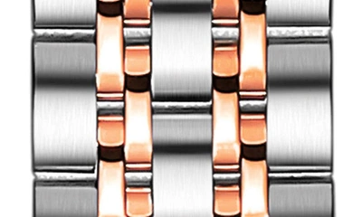 The Posh Tech Rainey Two-tone Apple Watch® Se & Series 7/6/5/4/3/2/1 Watchband In Silver/rose Gold