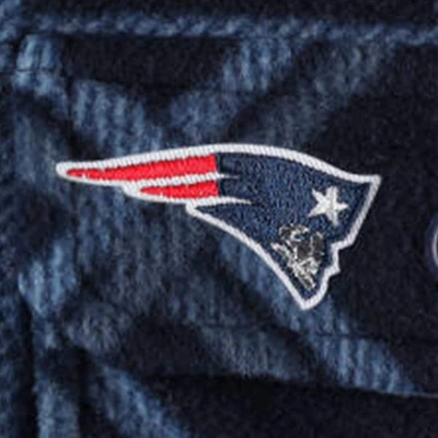 Shop Antigua Navy New England Patriots Industry Flannel Button-up Shirt Jacket