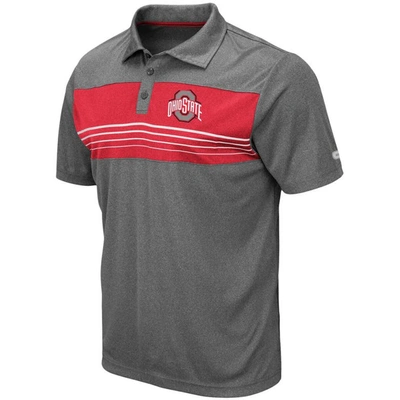 Shop Colosseum Heathered Charcoal Ohio State Buckeyes Smithers Polo In Heather Charcoal