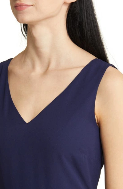 Sam Edelman Pleated Skirt Sleeveless Dress In Navy