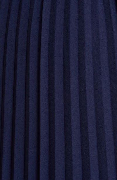 Sam Edelman Pleated Skirt Sleeveless Dress In Navy
