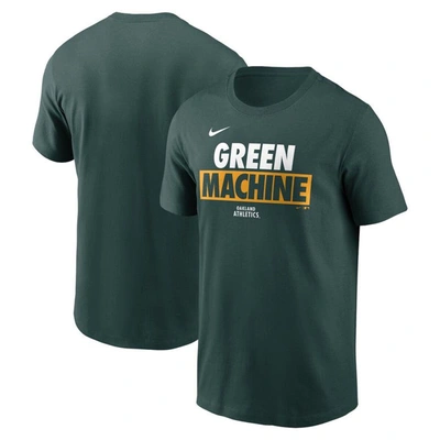 Shop Nike Green Oakland Athletics Rally Rule T-shirt