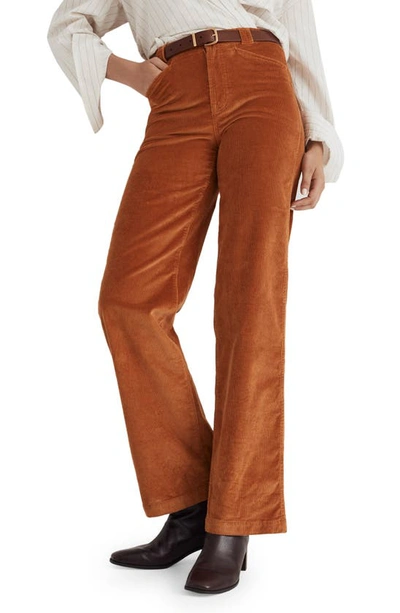 Shop Madewell Emmett 2.0 Wide Leg Corduroy Pants In Fresh Cider