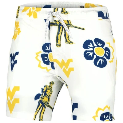 Shop Wes & Willy White West Virginia Mountaineers Vault Tech Swimming Trunks