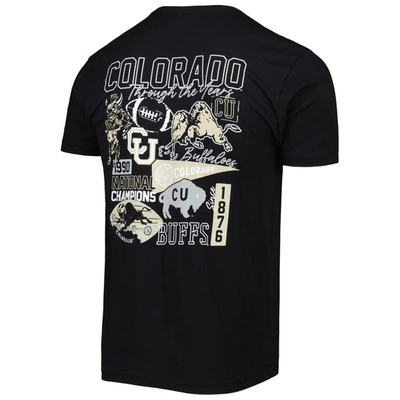 Shop Image One Black Colorado Buffaloes Vintage Through The Years 2-hit T-shirt