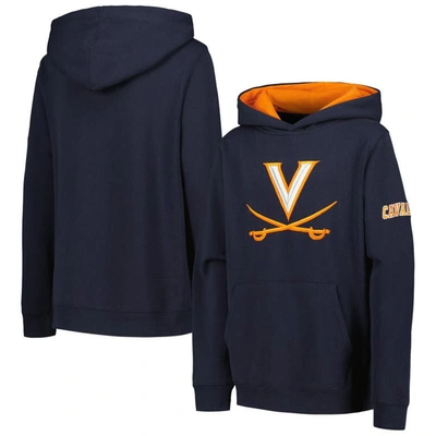 Shop Stadium Athletic Youth Navy Virginia Cavaliers Big Logo Pullover Hoodie