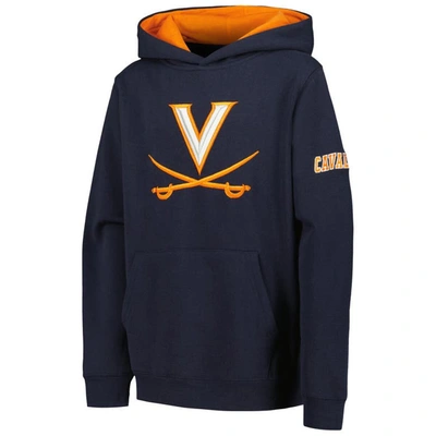 Shop Stadium Athletic Youth Navy Virginia Cavaliers Big Logo Pullover Hoodie