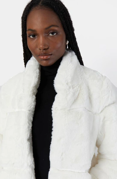 Shop Apparis Skylar Recycled Faux Fur Jacket In Ivory