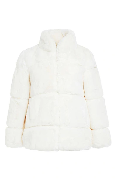 Shop Apparis Skylar Recycled Faux Fur Jacket In Ivory