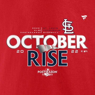 Shop Fanatics Youth  Branded Red St. Louis Cardinals 2022 Postseason Locker Room T-shirt