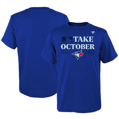 Shop Fanatics Youth  Branded  Royal Toronto Blue Jays 2023 Postseason Locker Room T-shirt