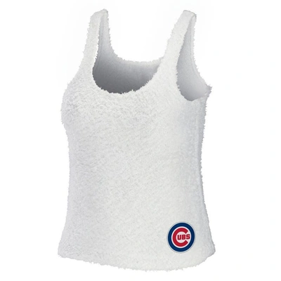 Shop Wear By Erin Andrews Cream Chicago Cubs Plus Size Cozy Scoop Neck Tank Top & Pants Set