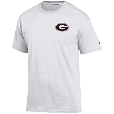 Shop Champion White Georgia Bulldogs Stack 2-hit T-shirt