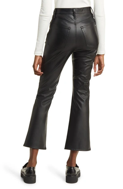 Shop Rag & Bone Casey Crop Flare Faux Leather Pants In Black