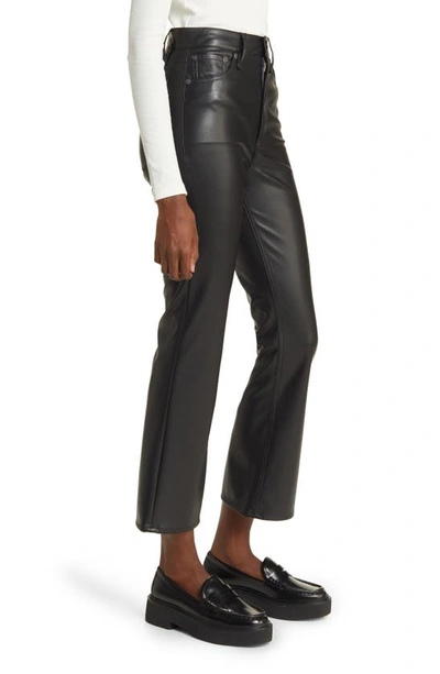 Shop Rag & Bone Casey Crop Flare Faux Leather Pants In Black