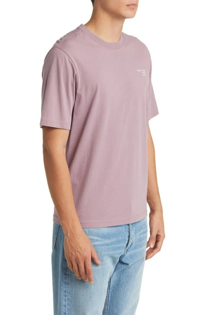 Shop Rag & Bone Logo T-shirt In Berry Pink