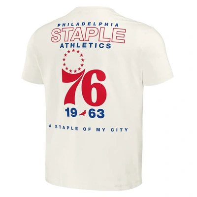 Shop Staple Nba X  Cream Philadelphia 76ers Home Team T-shirt