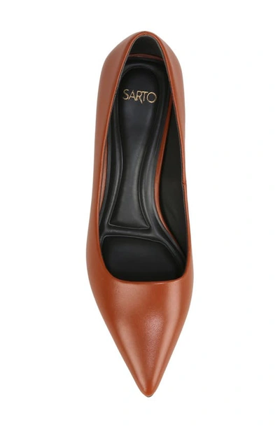 Shop Sarto By Franco Sarto Diva Kitten Heel Pointed Toe Pump In Terracotta