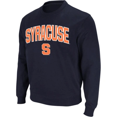 Shop Colosseum Navy Syracuse Orange Arch & Logo Crew Neck Sweatshirt