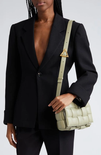 Shop Bottega Veneta Structured Double Mélange Jacket In Black