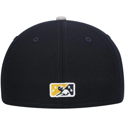 NEW ERA NEW ERA NAVY CHARLESTON RIVERDOGS AUTHENTIC COLLECTION ROAD 59FIFTY FITTED HAT 