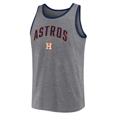 Shop Profile Heather Charcoal Houston Astros Big & Tall Arch Over Logo Tank Top