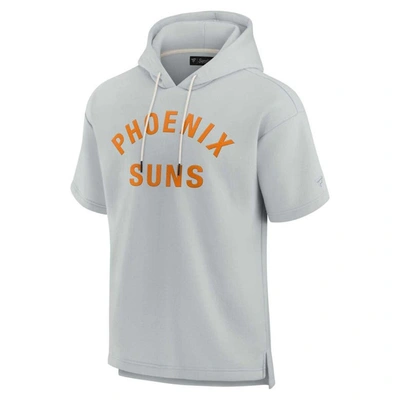 Shop Fanatics Signature Unisex  Gray Phoenix Suns Elements Super Soft Fleece Short Sleeve Pullover Hoodie